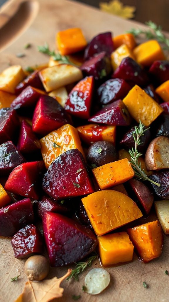vibrant roasted beetroot medley
