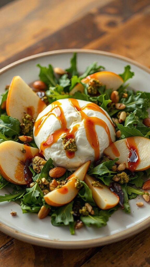 vibrant salad with burrata