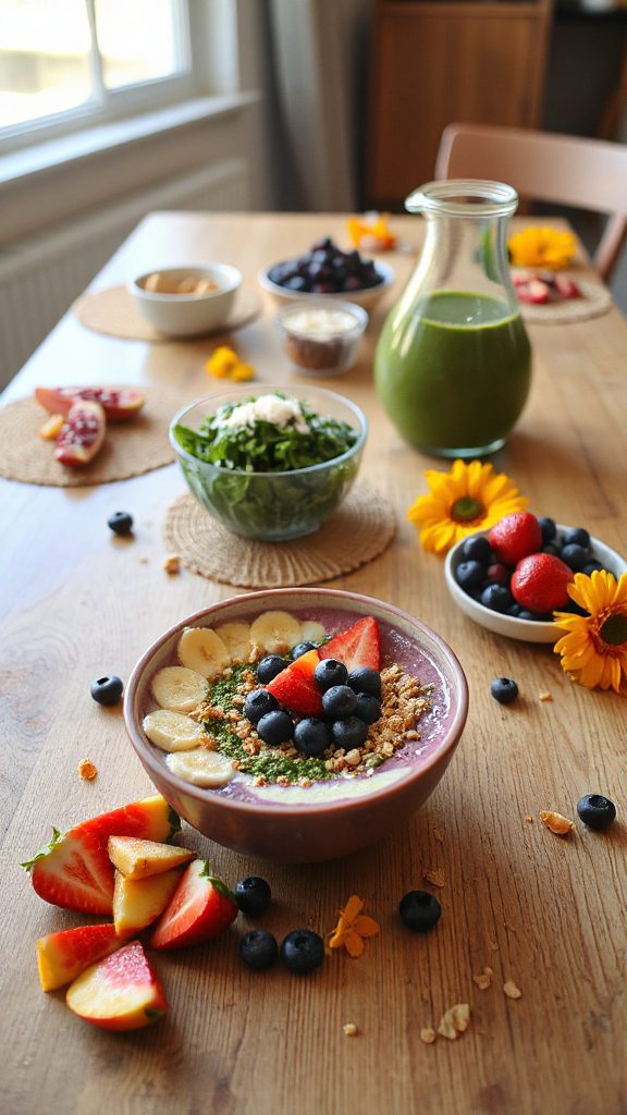 vibrant smoothie bowl toppings