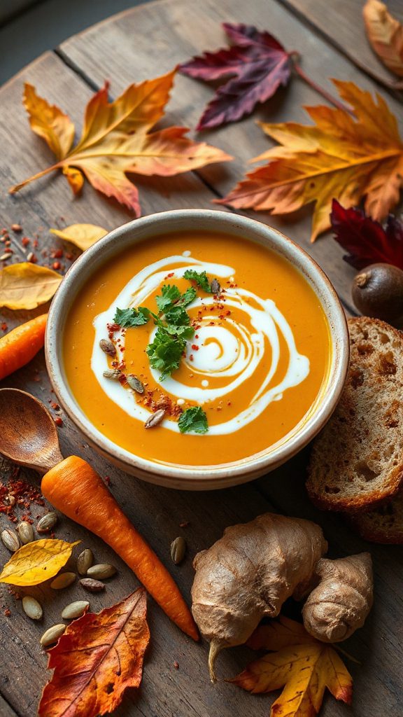 vibrant spiced carrot soup
