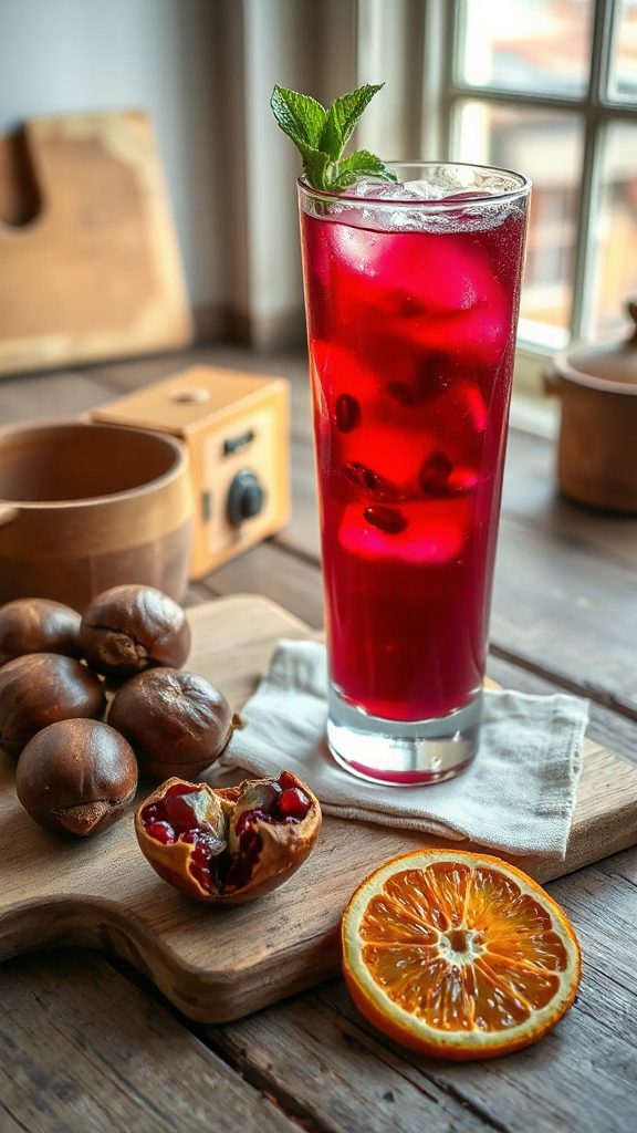 vibrant spiced orange cocktail