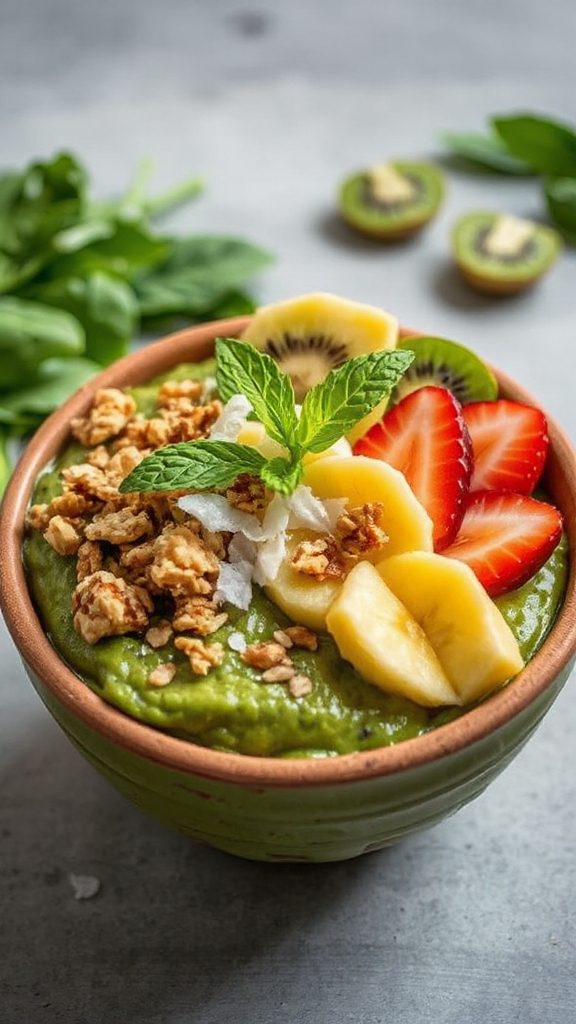 vibrant spinach pineapple smoothie bowl vibrant spinach pineapple smoothie bowl