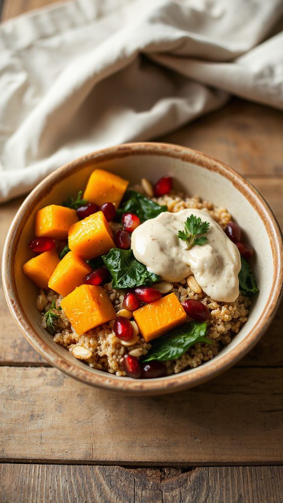 vibrant squash quinoa bowl