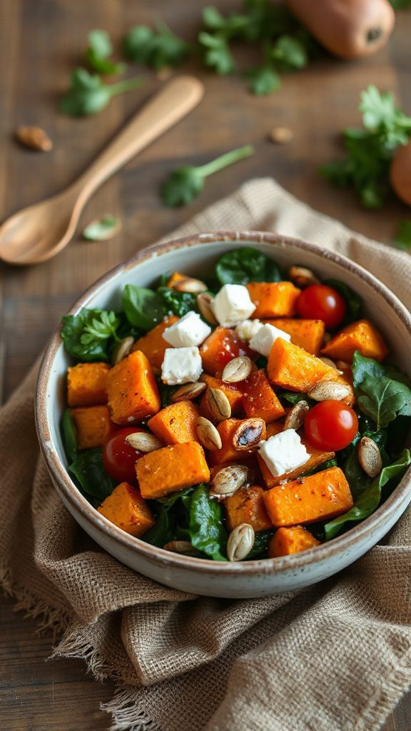 vibrant sweet potato bowl
