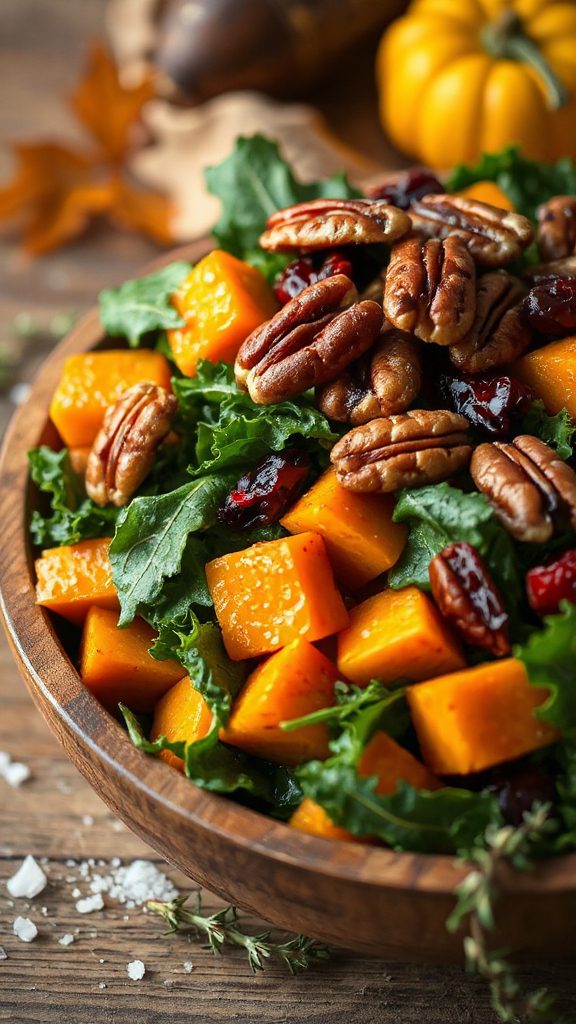 vibrant sweet potato kale salad