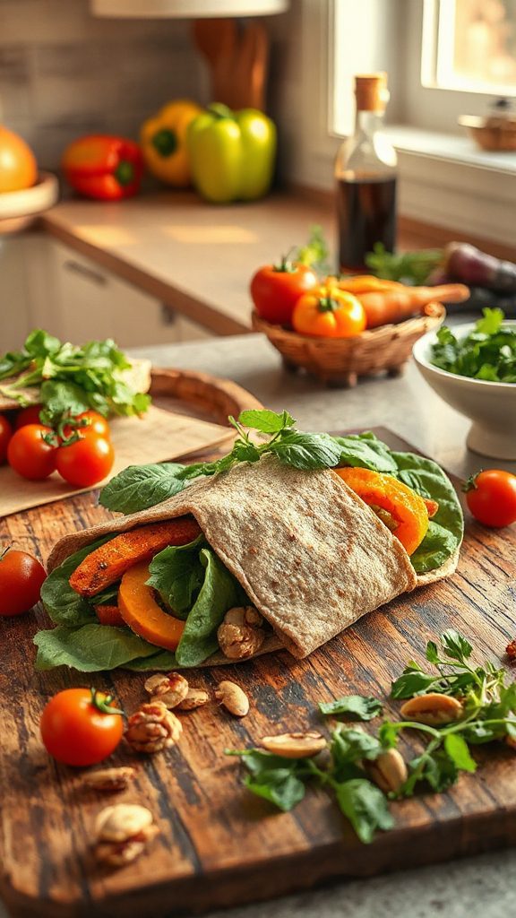 vibrant veggie grain wrap