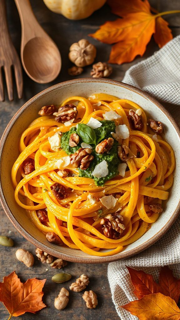walnut pumpkin pesto pasta walnut pumpkin pesto pasta