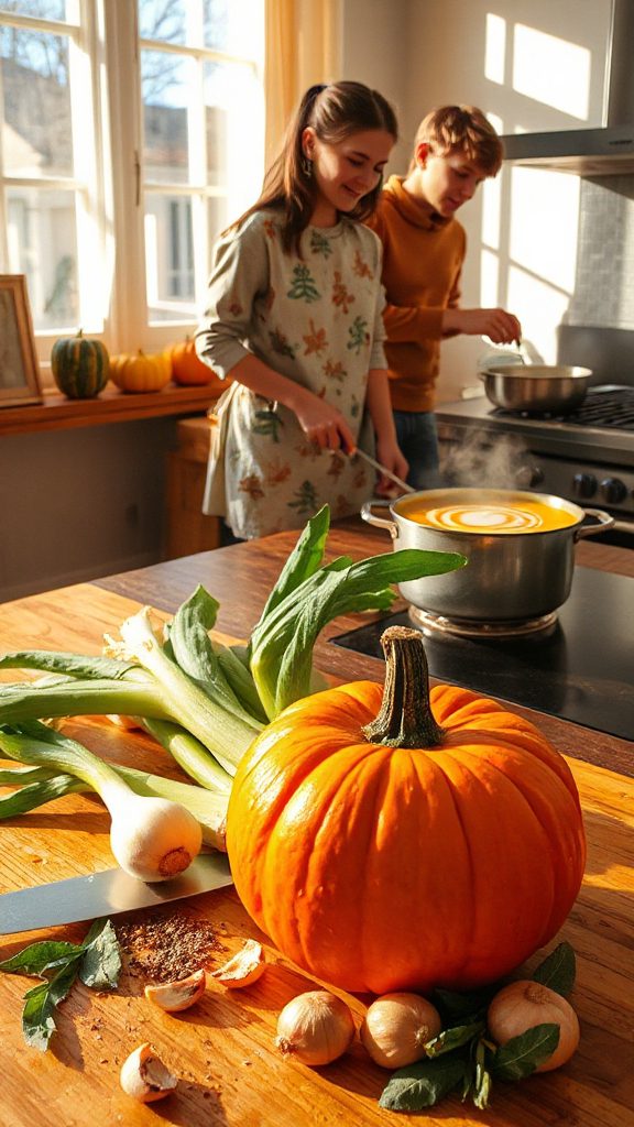 warm autumn pumpkin soup