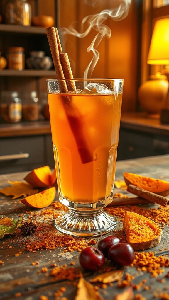 warm autumn sweet potato cocktail