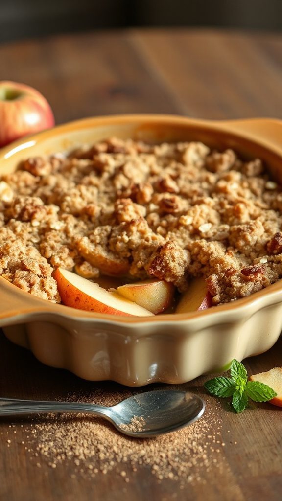 warm baked apple dessert