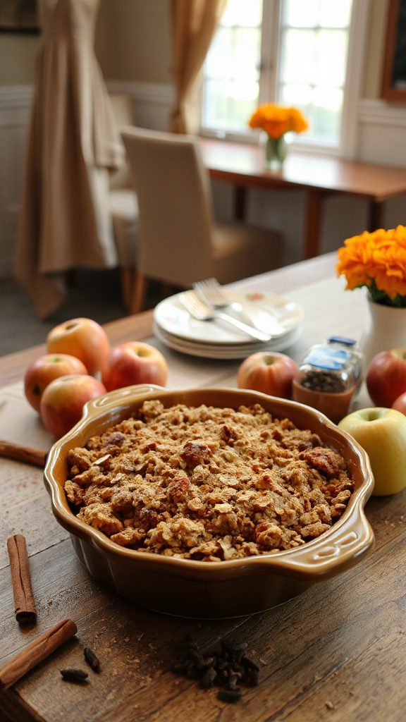 warm baked apple dessert