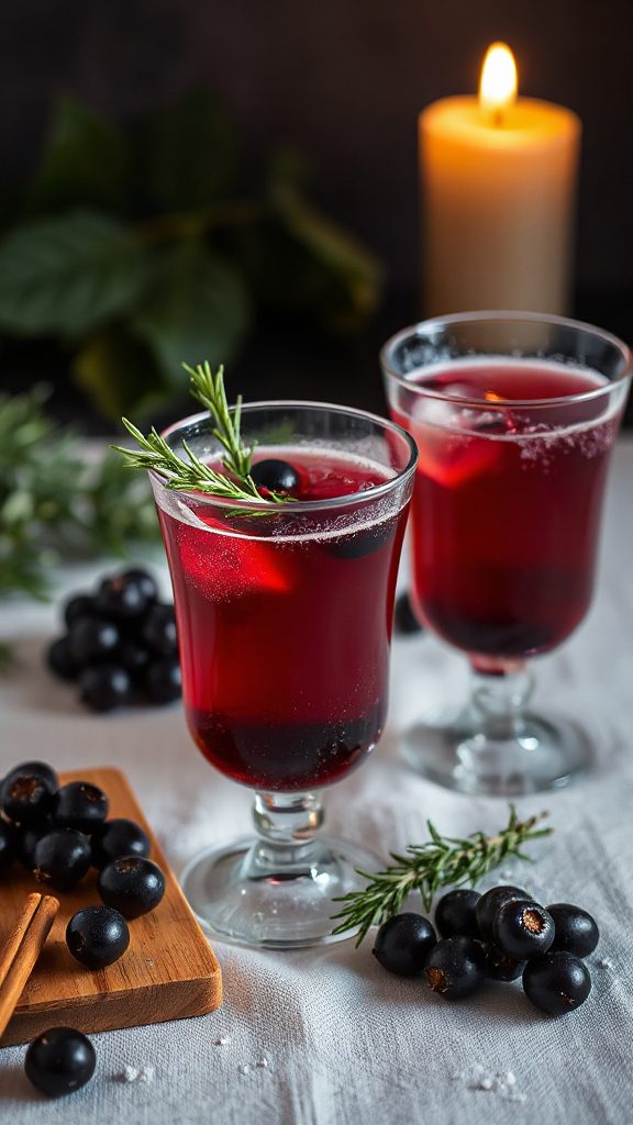 warm blackcurrant juniper cocktail