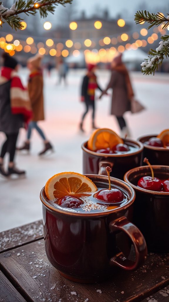 warm bourbon cherry cider