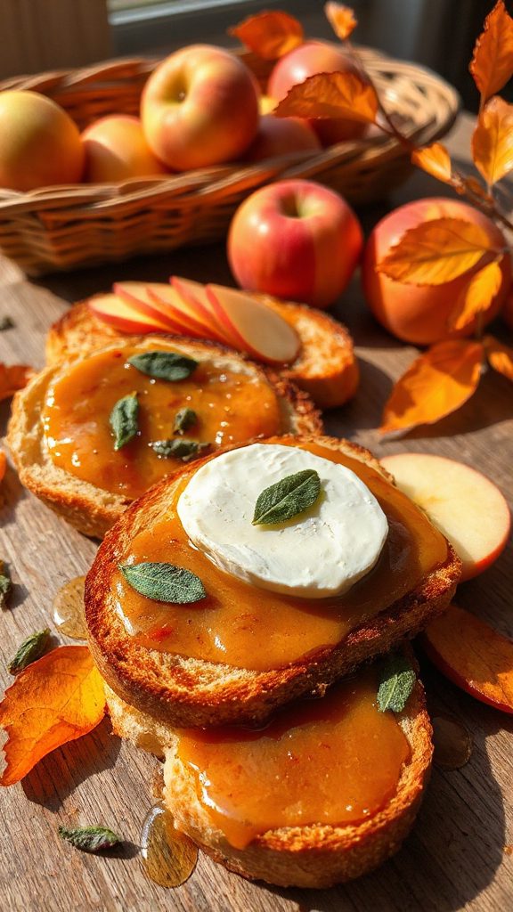 warm buttery apple toast