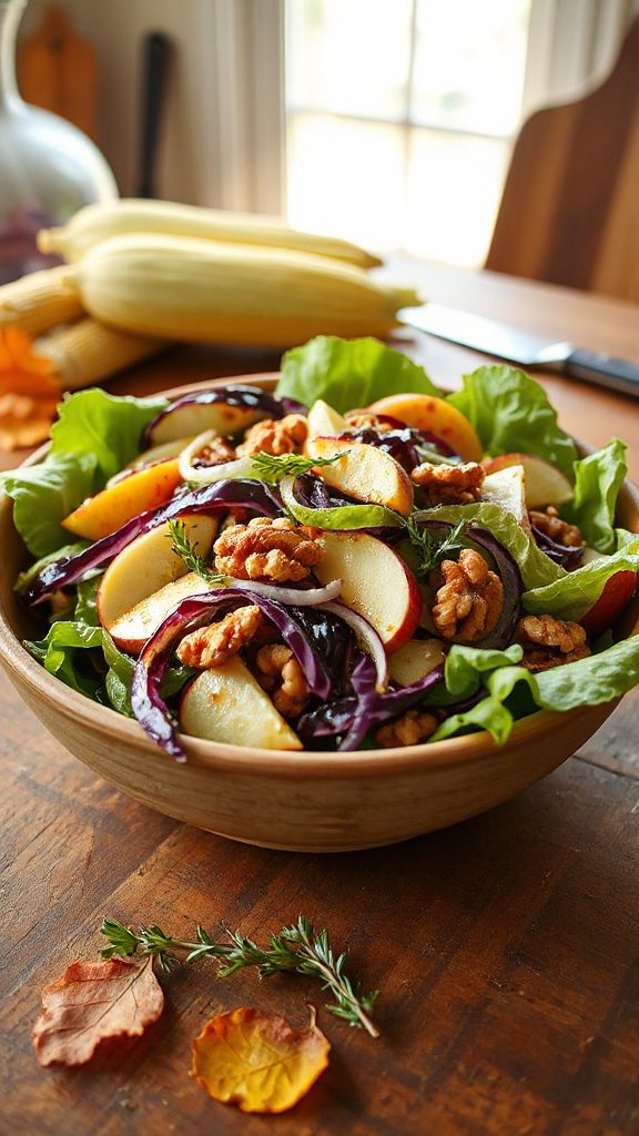 warm cabbage apple salad