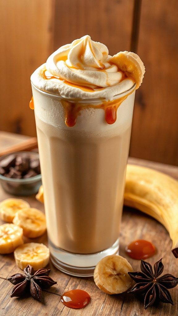 warm caramelized banana milkshake warm caramelized banana milkshake