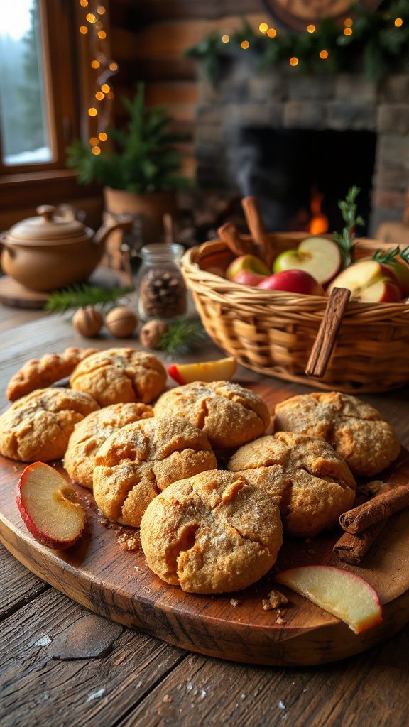 warm chewy apple cookies