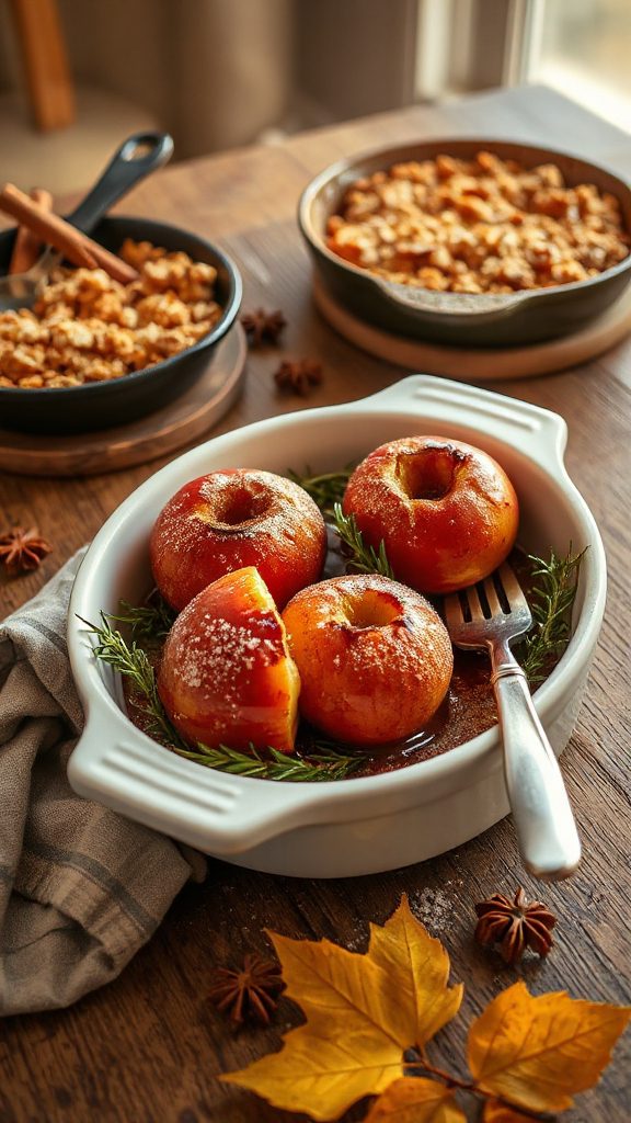 warm cinnamon apple dessert