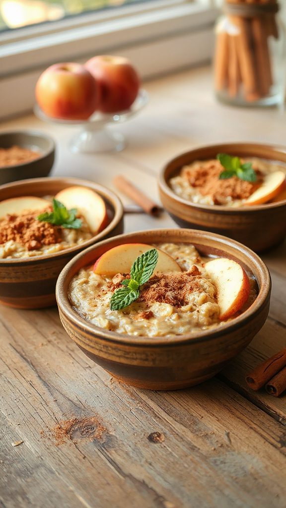 warm cinnamon apple oatmeal