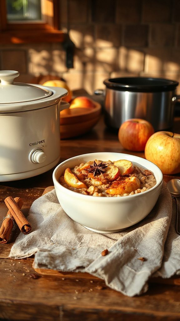 warm cinnamon apple oatmeal