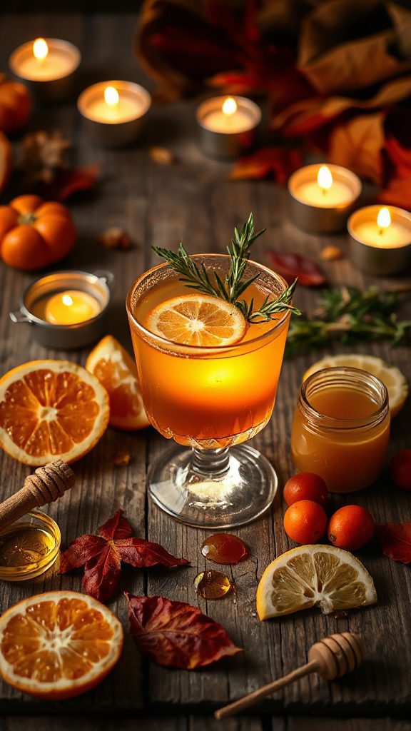warm comforting citrus cocktail