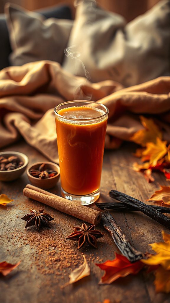 warm cozy chai beverage