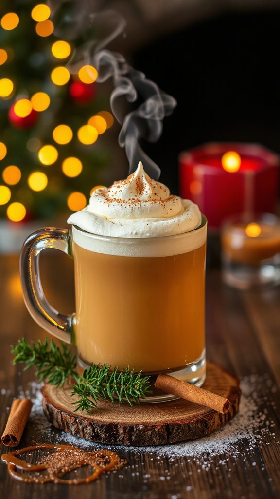 warm cozy rum cocktail