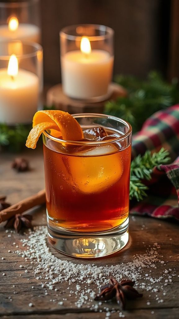 warm cozy spiced cocktail