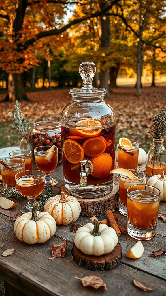 warm fall bourbon punch
