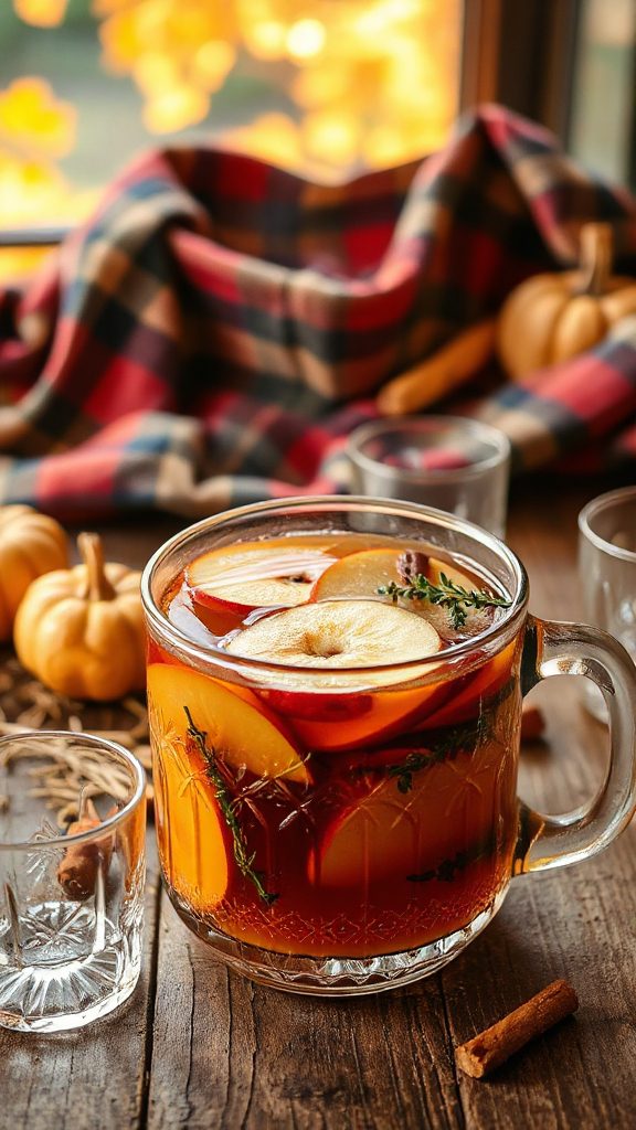 warm honeycrisp apple thyme punch