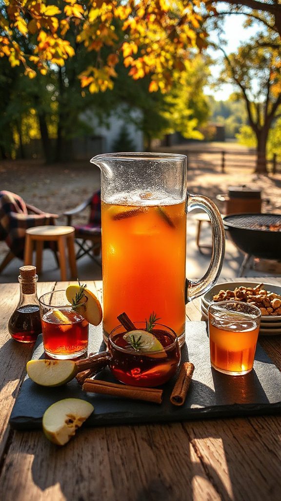 warm maple bourbon cider