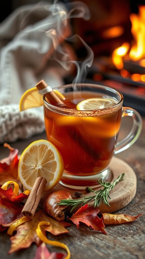 warm maple bourbon cocktail