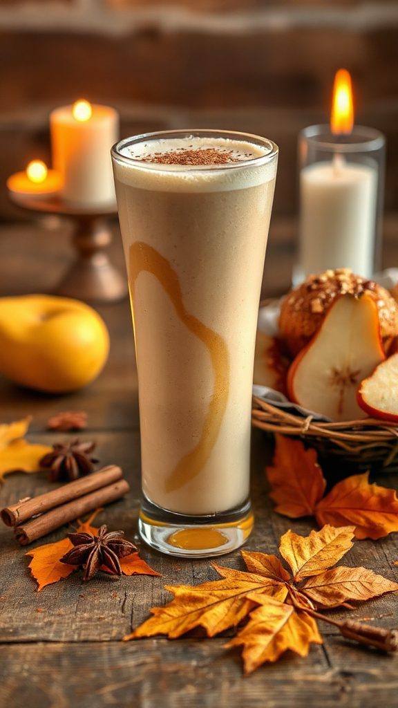 warm maple cinnamon smoothie