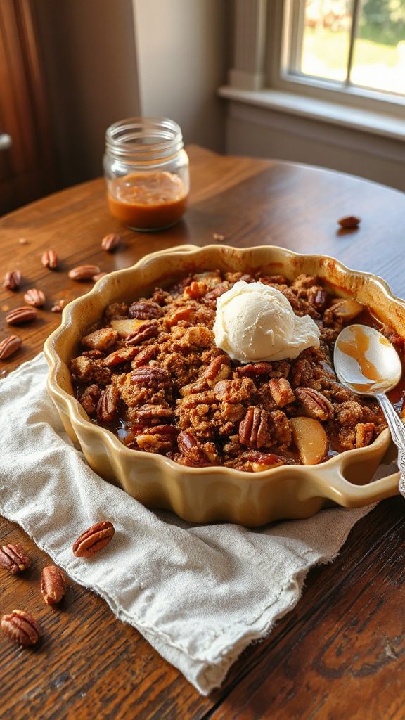 warm pecan caramel dessert warm pecan caramel dessert