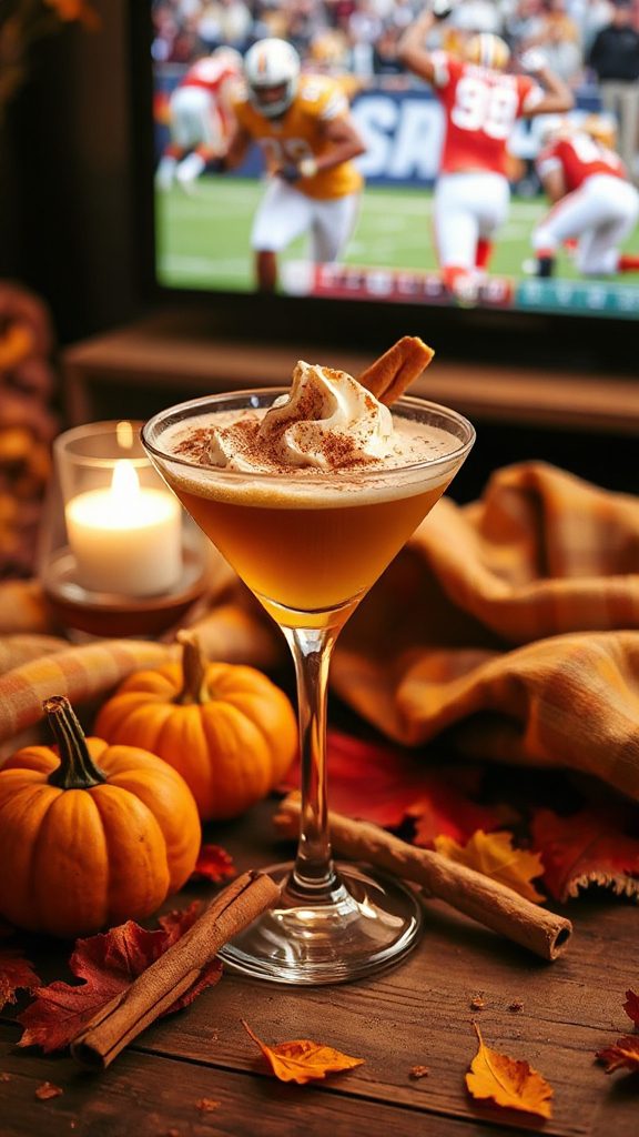 warm pumpkin spice cocktail