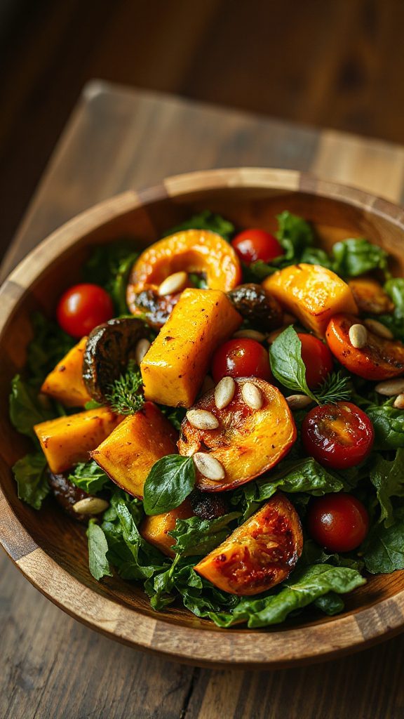 warm roasted pumpkin salad