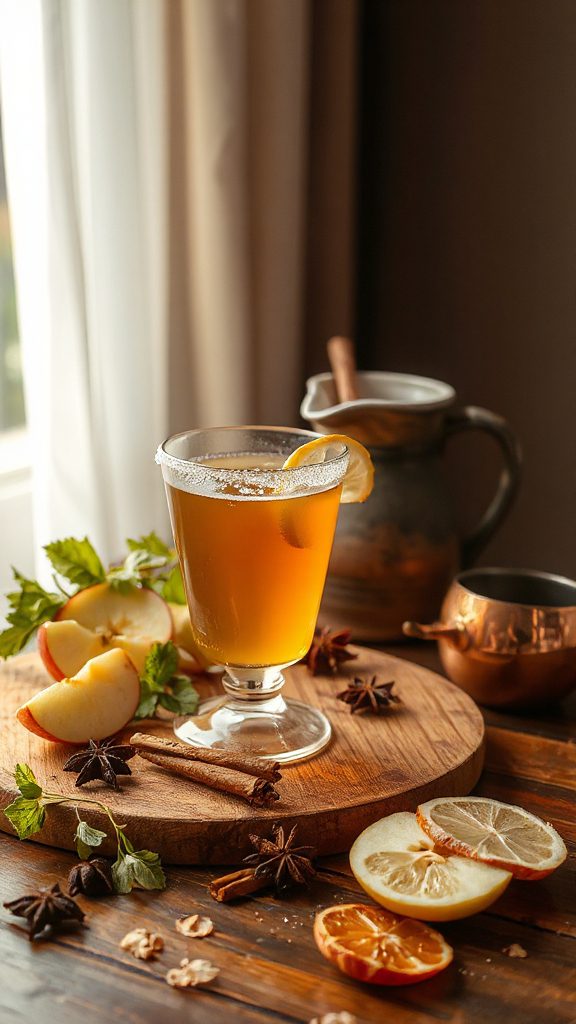 warm spiced apple beverage