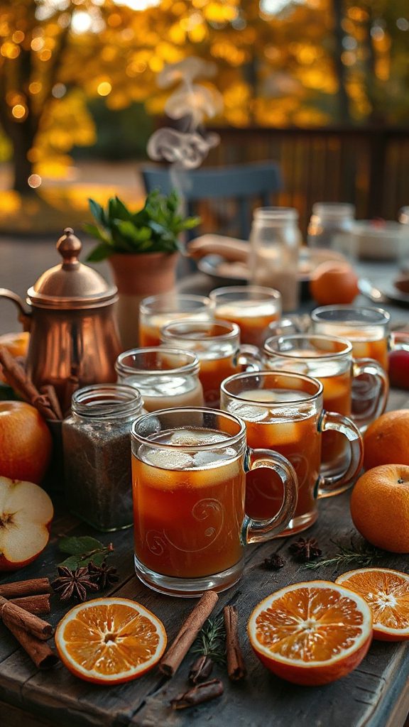 warm spiced apple cider punch