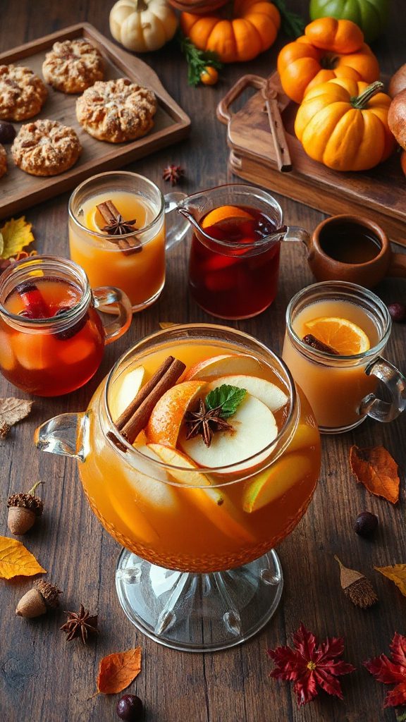 warm spiced apple cider punch
