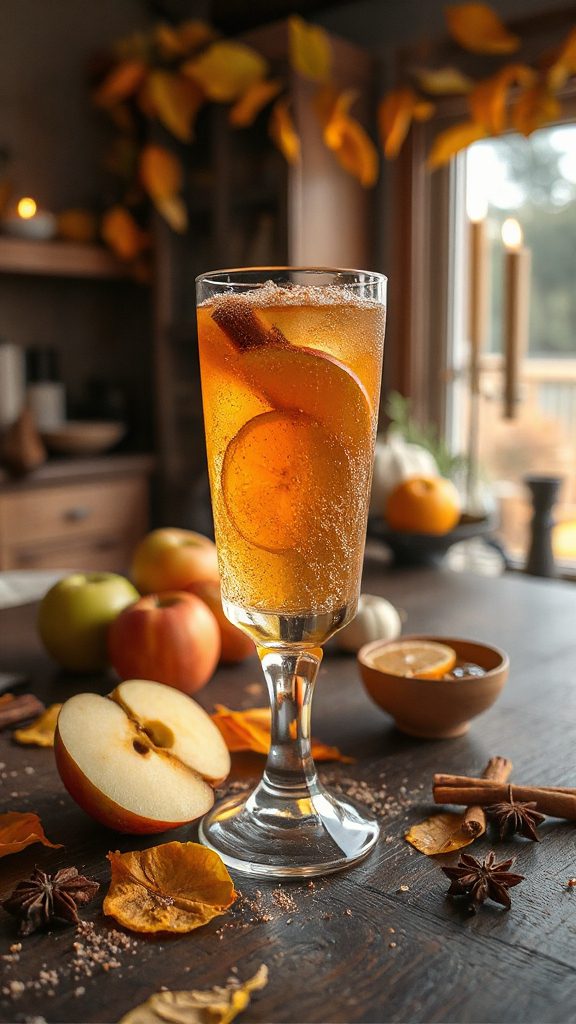 warm spiced apple cocktail