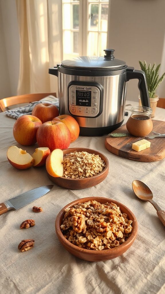 warm spiced apple dessert