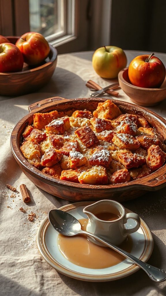 warm spiced apple dessert