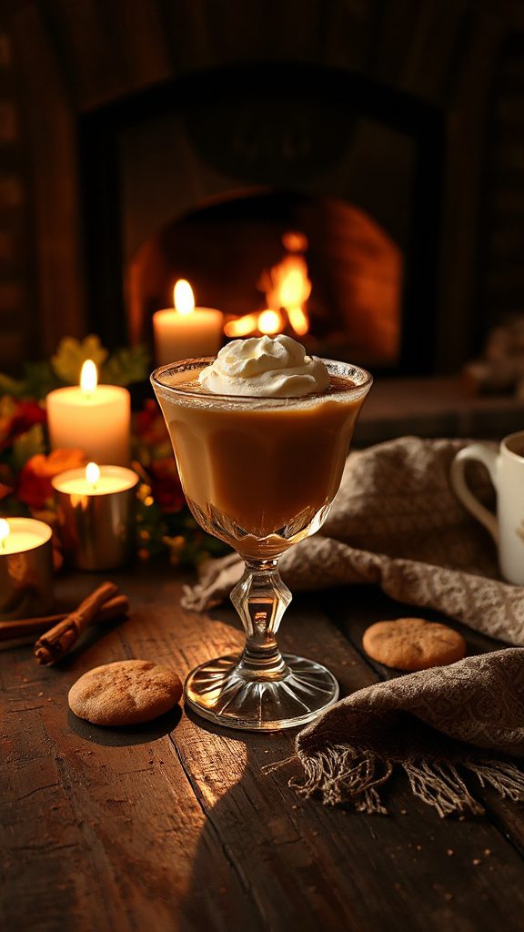 warm spiced cognac cocktail