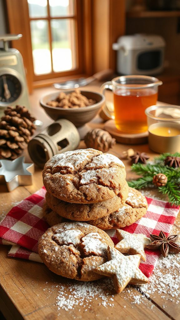 warm spiced holiday cookies