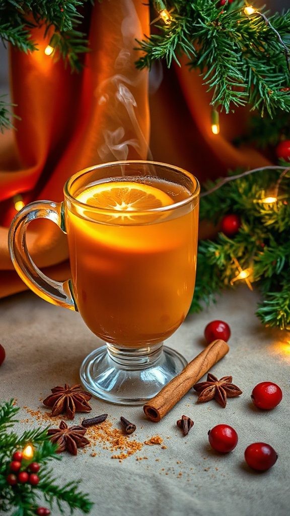 warm spiced orange cocktail