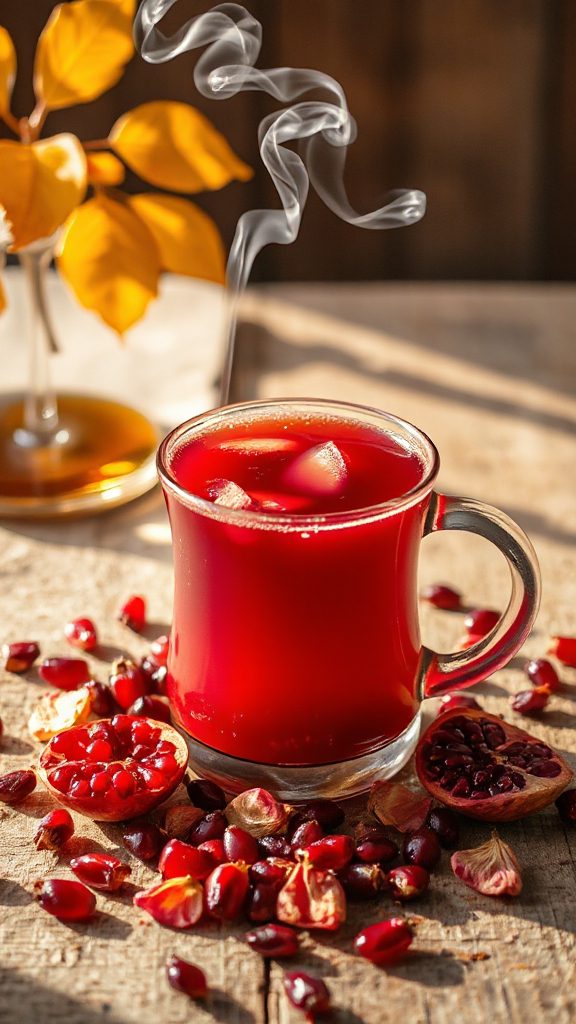 warm spiced pomegranate cider warm spiced pomegranate cider
