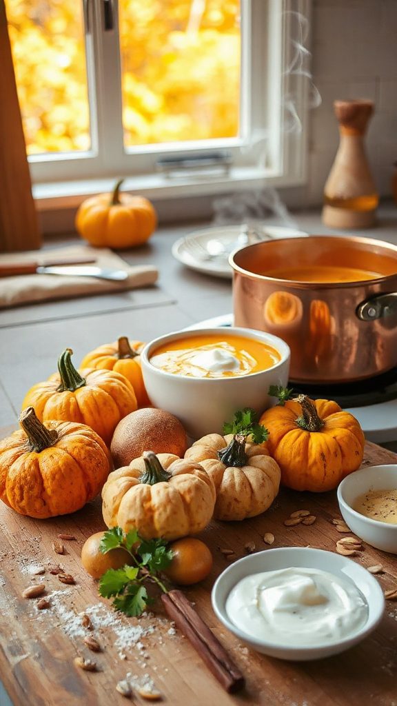 warm spiced pumpkin soup