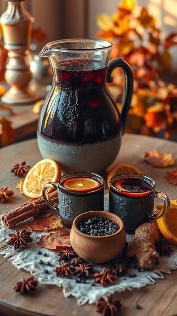 warm spiced red wine