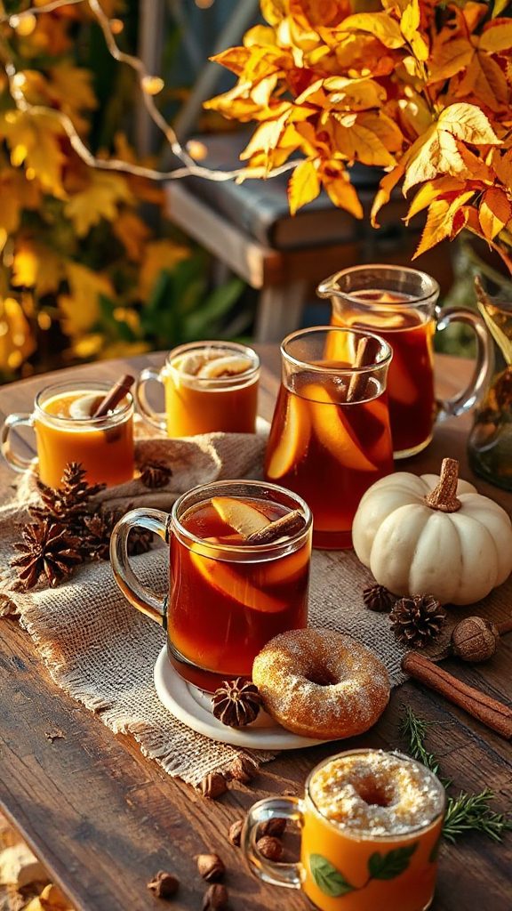 warm spiced rum cider