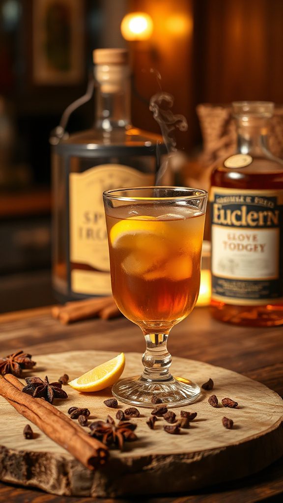 warm spiced rum cocktail